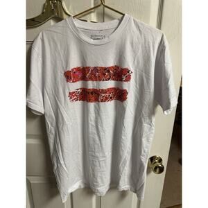 Ed Sheeran T Shirt Mens Large 42w White Mathematics Tour Pop Music